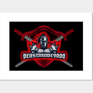 Beastmode9000's Logo (W/ Shield & Swords) Posters and Art